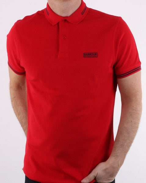 Barbour Tipped Polo Red