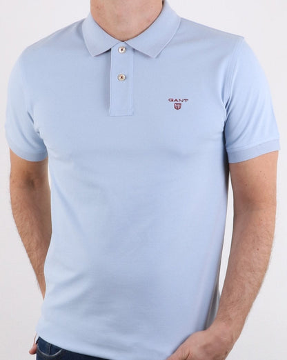 Gant Poloshirt mit Kontrastkragen Hamptons Blue