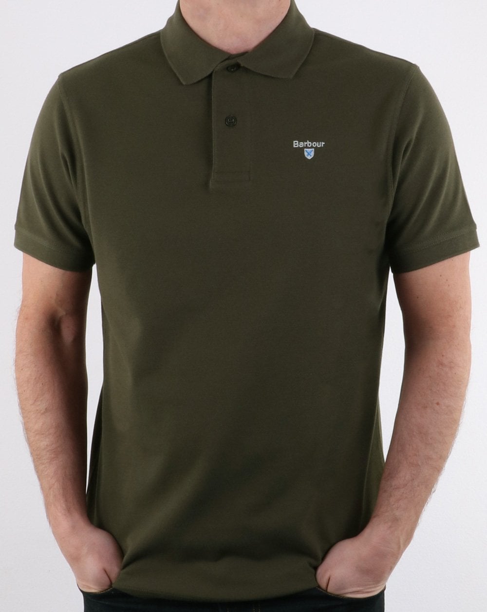 Barbour Poloshirt Oliv