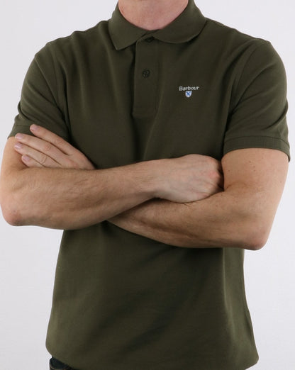 Barbour Poloshirt Oliv