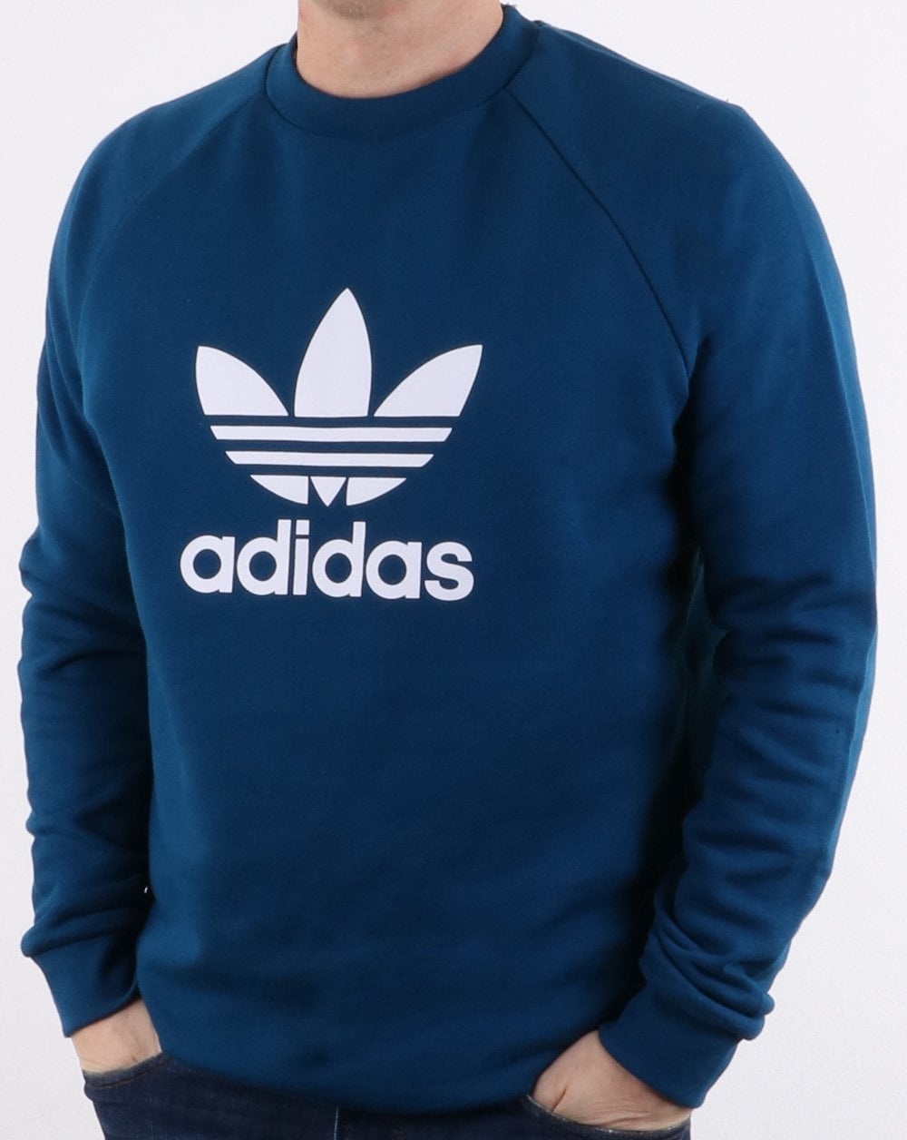 Adidas Originals Trefoil Crew Sweatshirt Dunkelblau