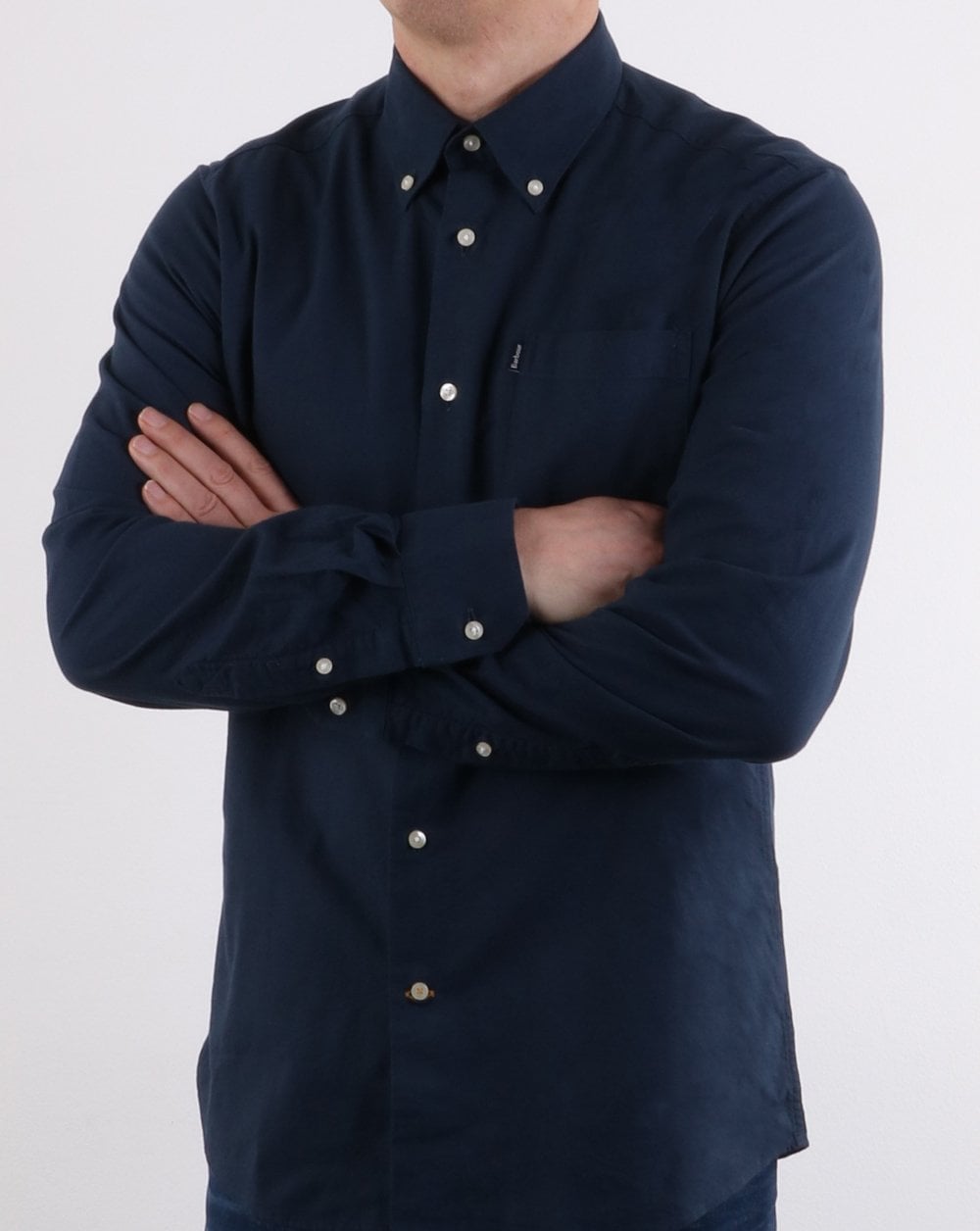 Barbour Oxford Hemd Marineblau