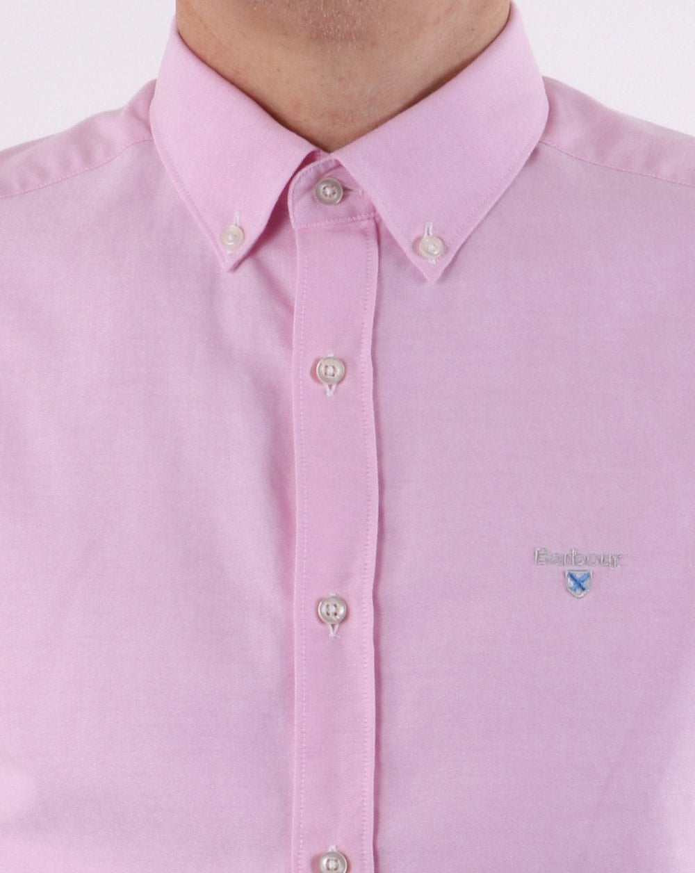 Barbour Oxford Kurzarmhemd Rosa
