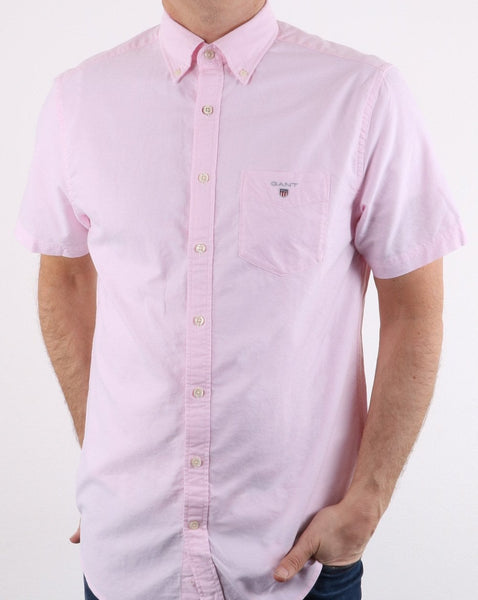 Gant The Oxford Shirt Reg Short Sleeve Shirt Light Pink
