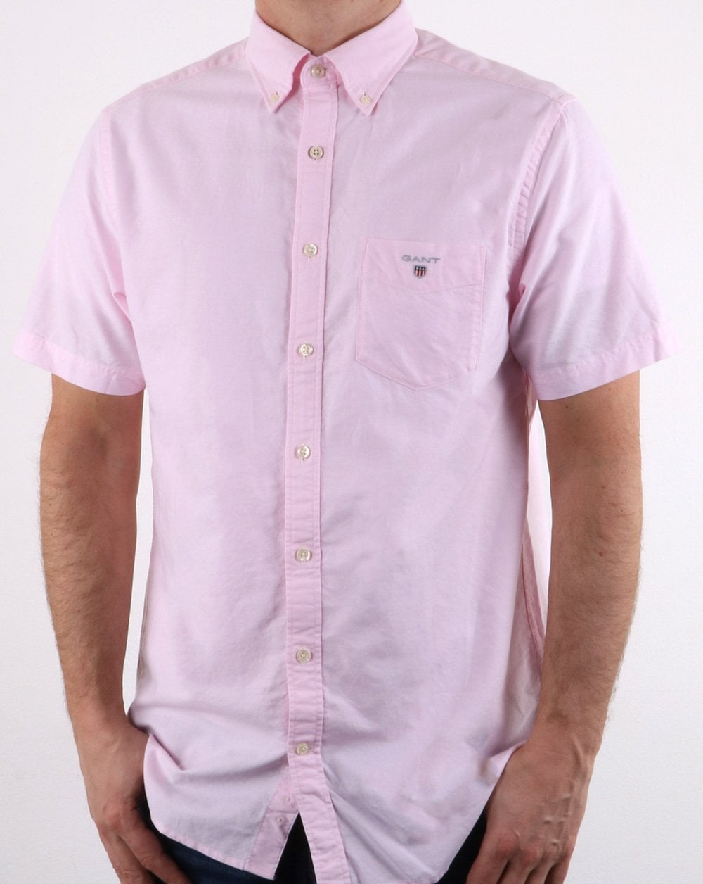 Gant The Oxford Shirt Reg Kurzarmhemd Hellrosa