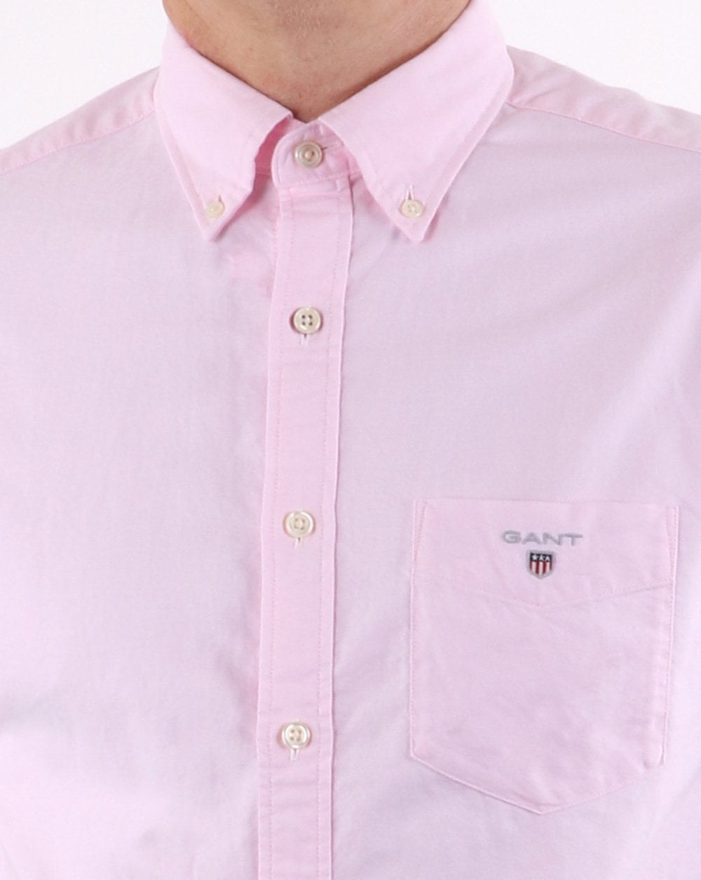 Gant The Oxford Shirt Reg Kurzarmhemd Hellrosa