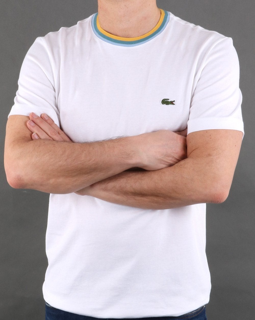 Lacoste Contrast Crew T-shirt White