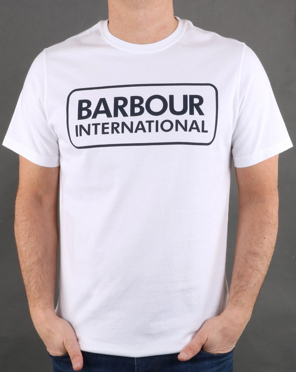 Barbour International Block Logo T-shirt White