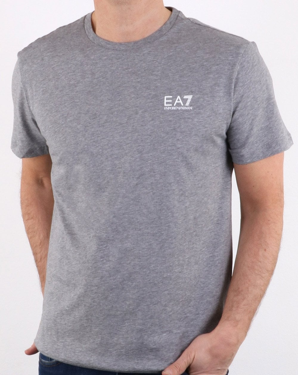 Emporio Armani EA7 Core T-Shirt Hellgrau meliert