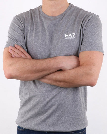 Emporio Armani EA7 Core T-Shirt Hellgrau meliert