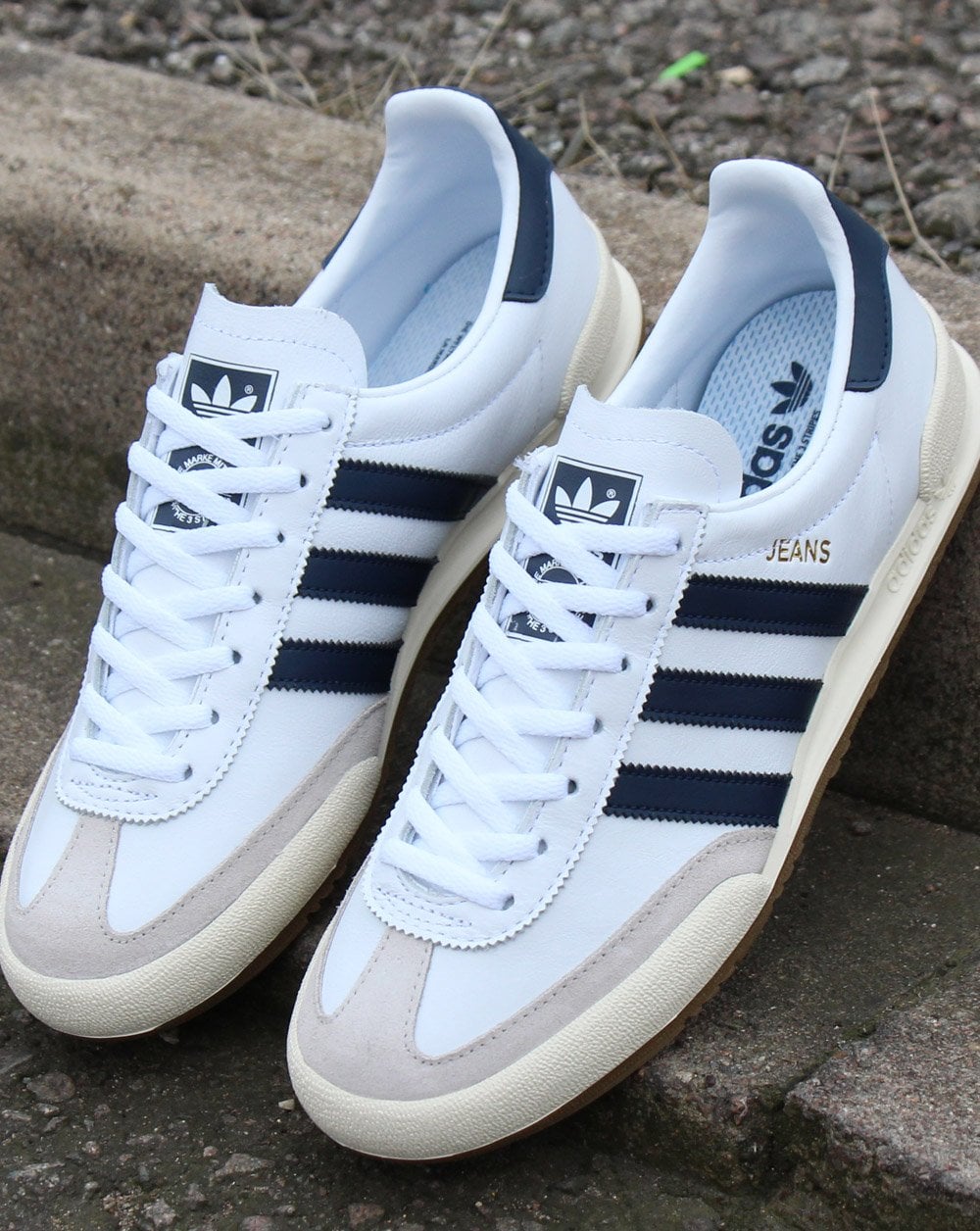 Adidas Jeans Sneakers Weiß/Marineblau