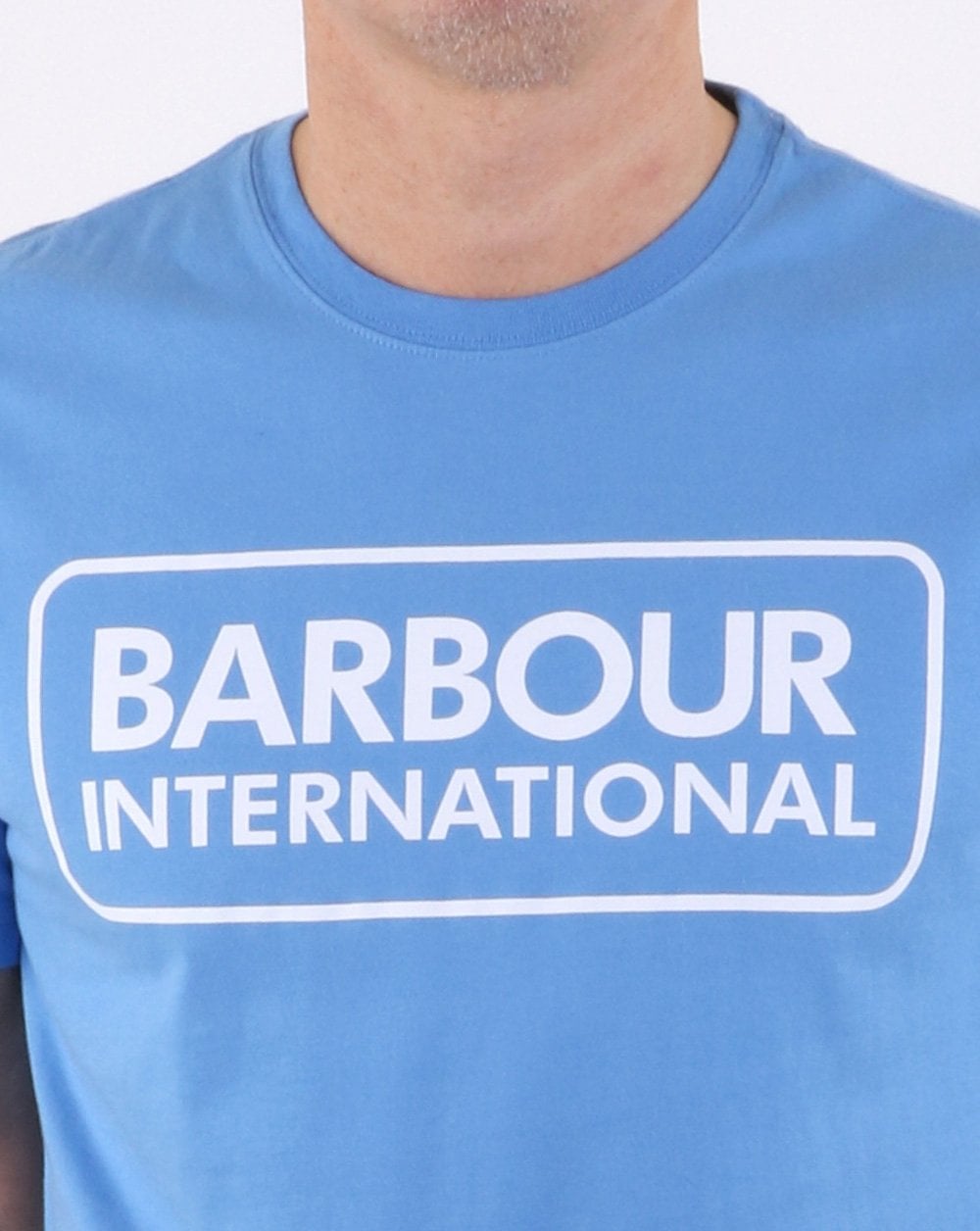 Barbour International T-Shirt mit Blocklogo Blau