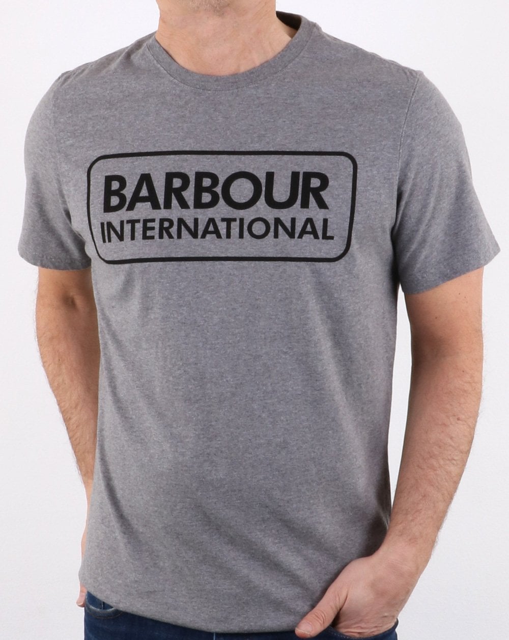 Barbour International Logo T-Shirt Grau