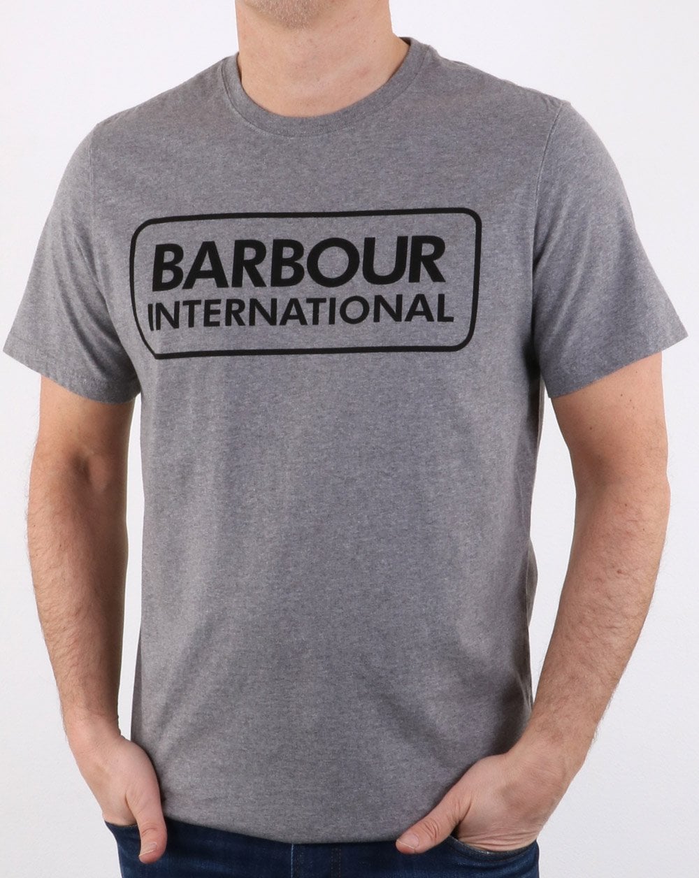 Barbour International Logo T-Shirt Grau