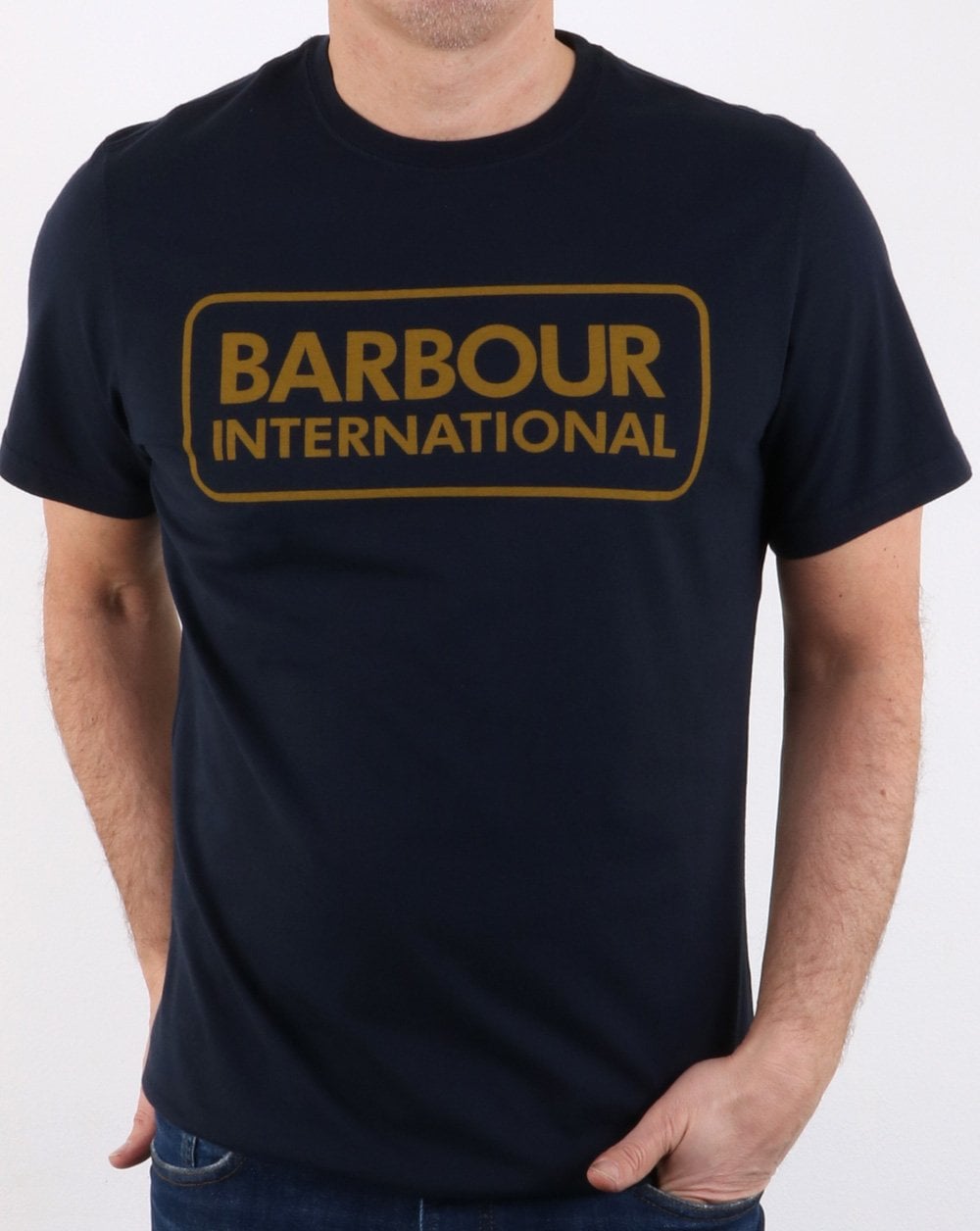 Barbour International Logo T-Shirt Marineblau