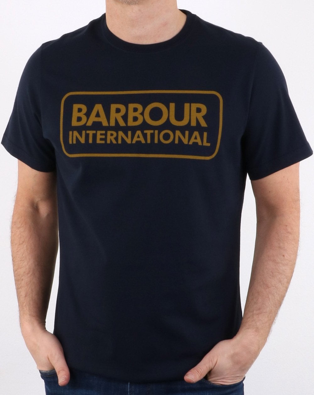 Barbour International Logo T-Shirt Marineblau