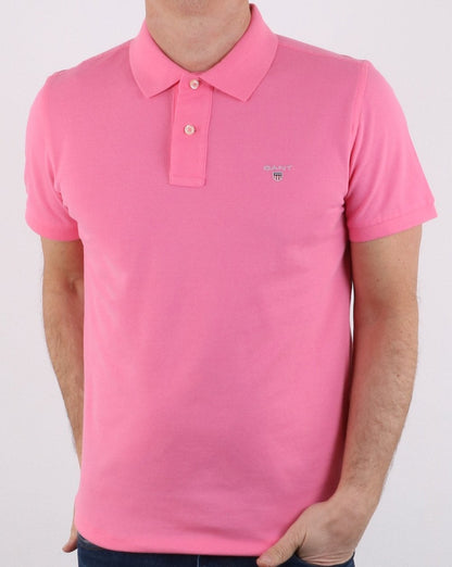 Gant Piqué Rugger Polo Rosa Rose
