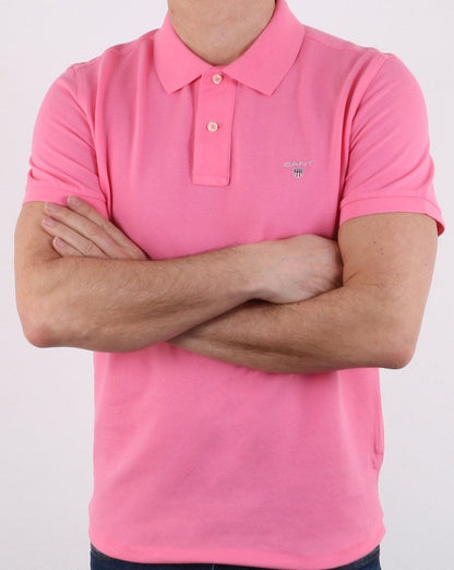 Gant Piqué Rugger Polo Rosa Rose