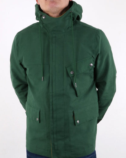 Pretty Green Herren Kontrastfarbene Kapuzenjacke Grün