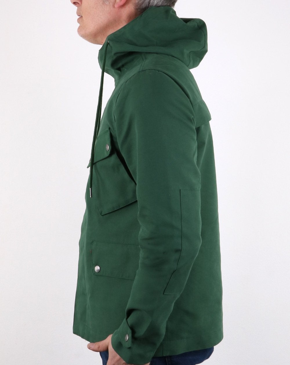 Pretty Green Herren Kontrastfarbene Kapuzenjacke Grün