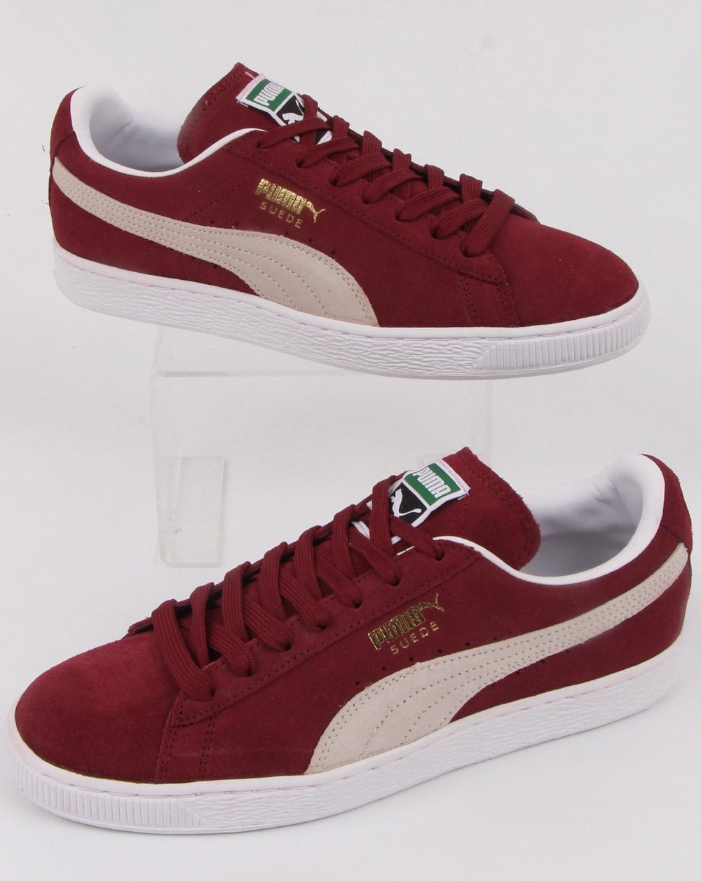 Puma Suede Classic Sneakers Burgund/Weiß