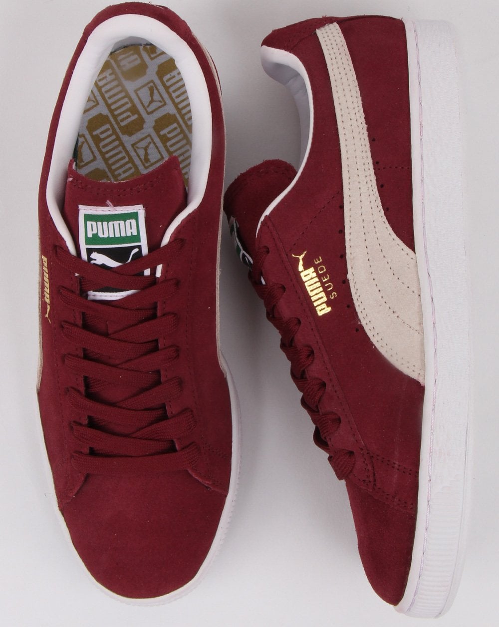 Puma Suede Classic Sneakers Burgund/Weiß