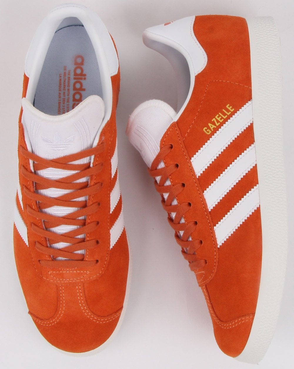 Adidas Gazelle Sneakers Orange/Weiß
