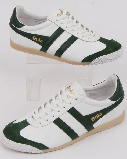 Gola Harrier 60er-70er Ledersneaker Weiß/Grün