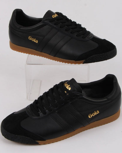 Gola Harrier 50 Ledersneaker Schwarz/Schwarz