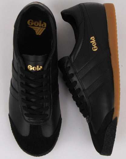 Gola Harrier 50 Ledersneaker Schwarz/Schwarz