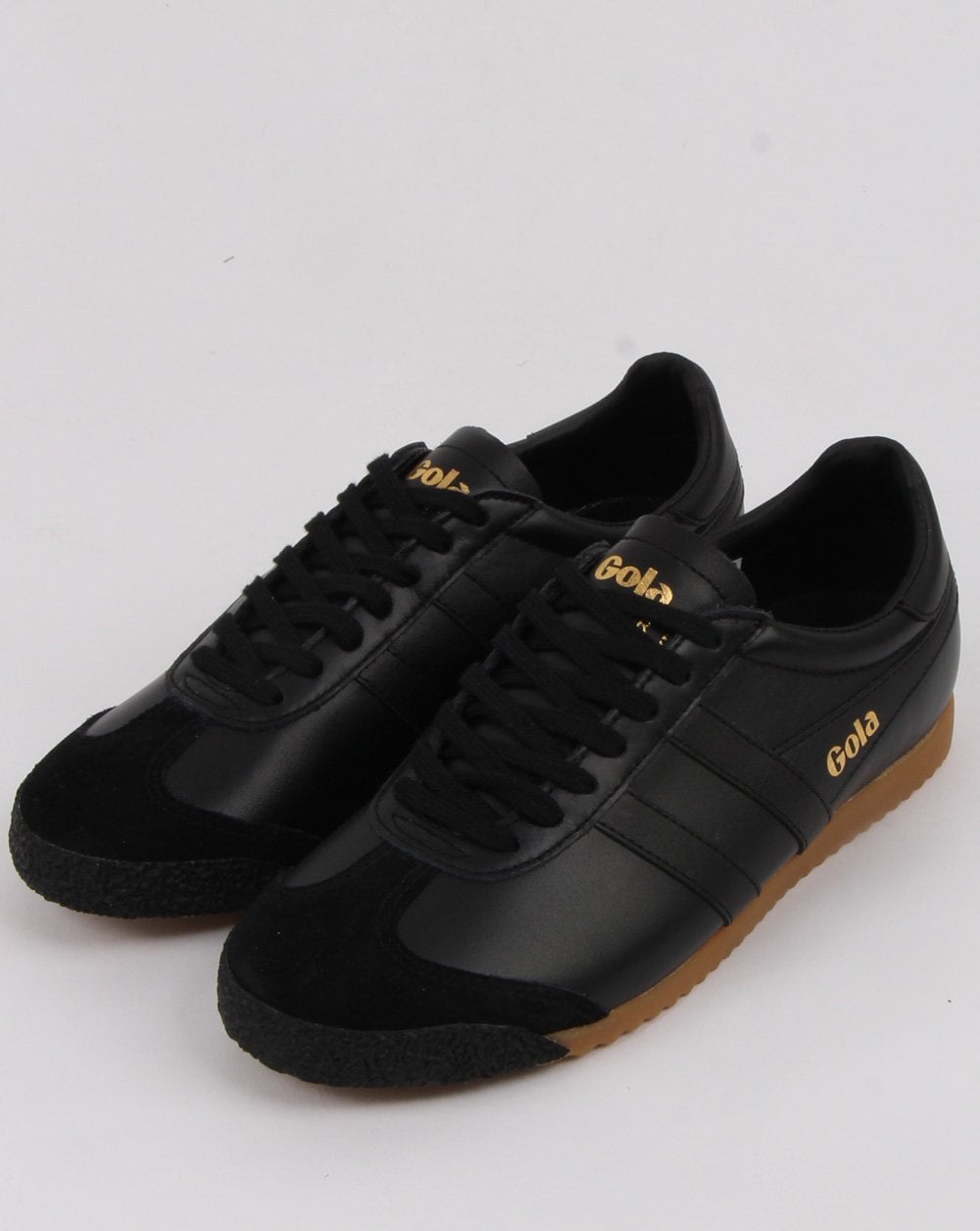 Gola Harrier 50 Ledersneaker Schwarz/Schwarz