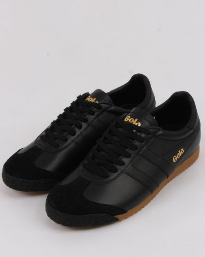 Gola Harrier 50 Ledersneaker Schwarz/Schwarz