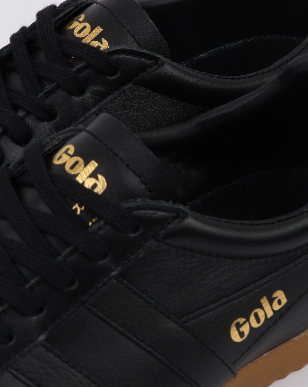 Gola Harrier 50 Ledersneaker Schwarz/Schwarz