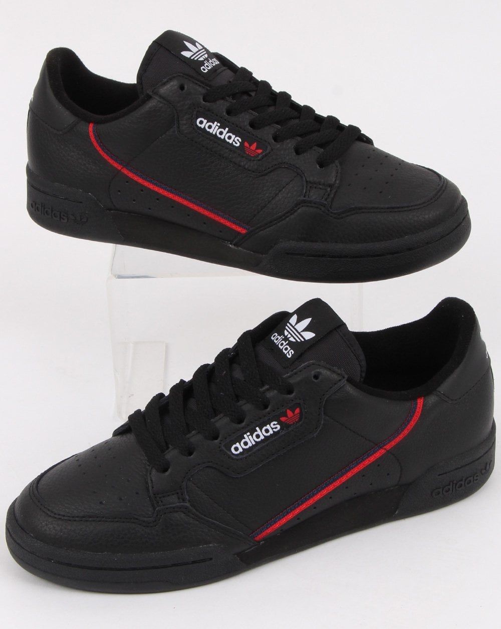 Adidas Continental 80 Sneakers Schwarz/Scharlachrot/Marineblau