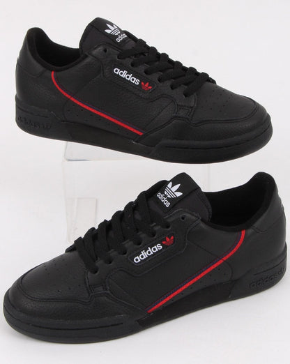 Adidas Continental 80 Sneakers Schwarz/Scharlachrot/Marineblau