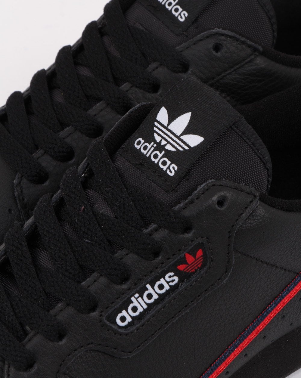 Adidas Continental 80 Sneakers Schwarz/Scharlachrot/Marineblau