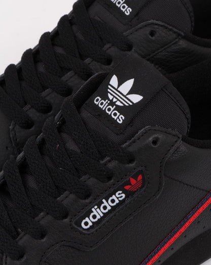 Adidas Continental 80 Sneakers Schwarz/Scharlachrot/Marineblau