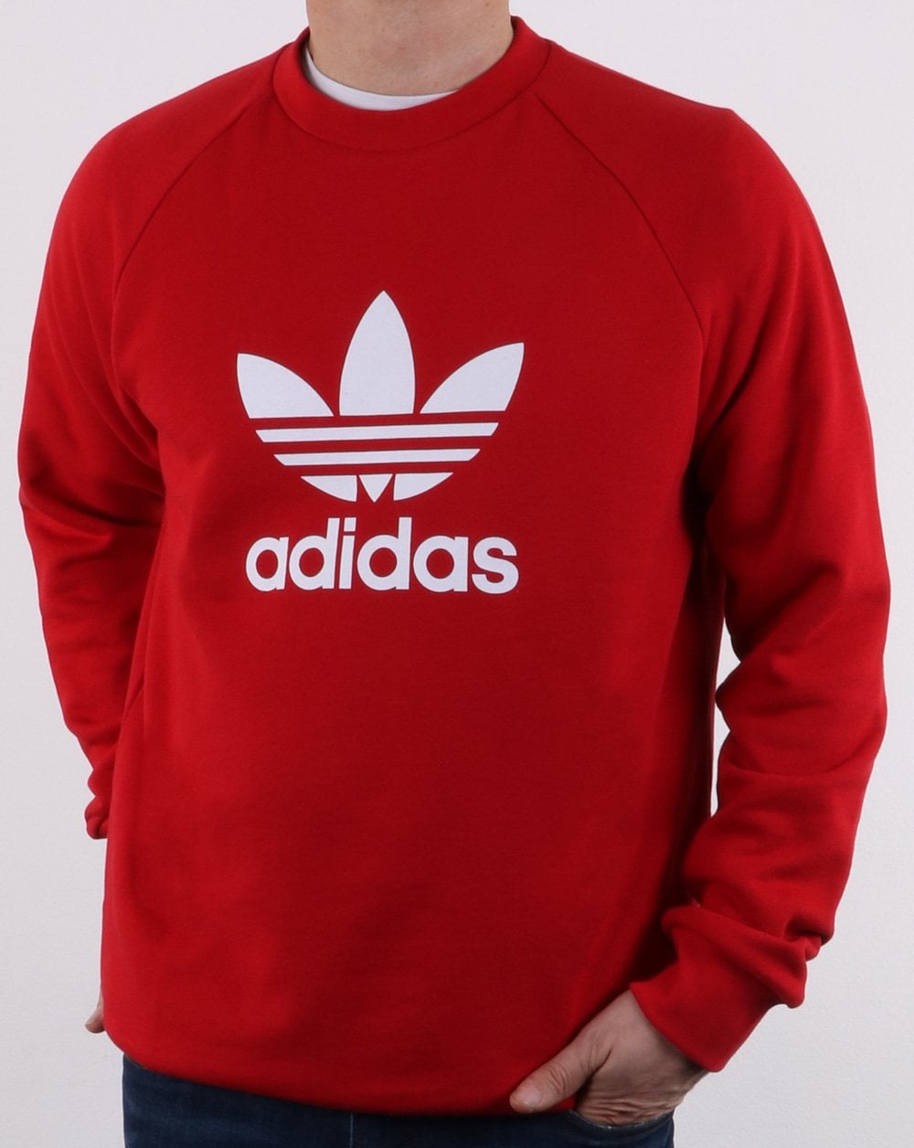 Adidas Originals Trefoil Crew Sweat Power Red