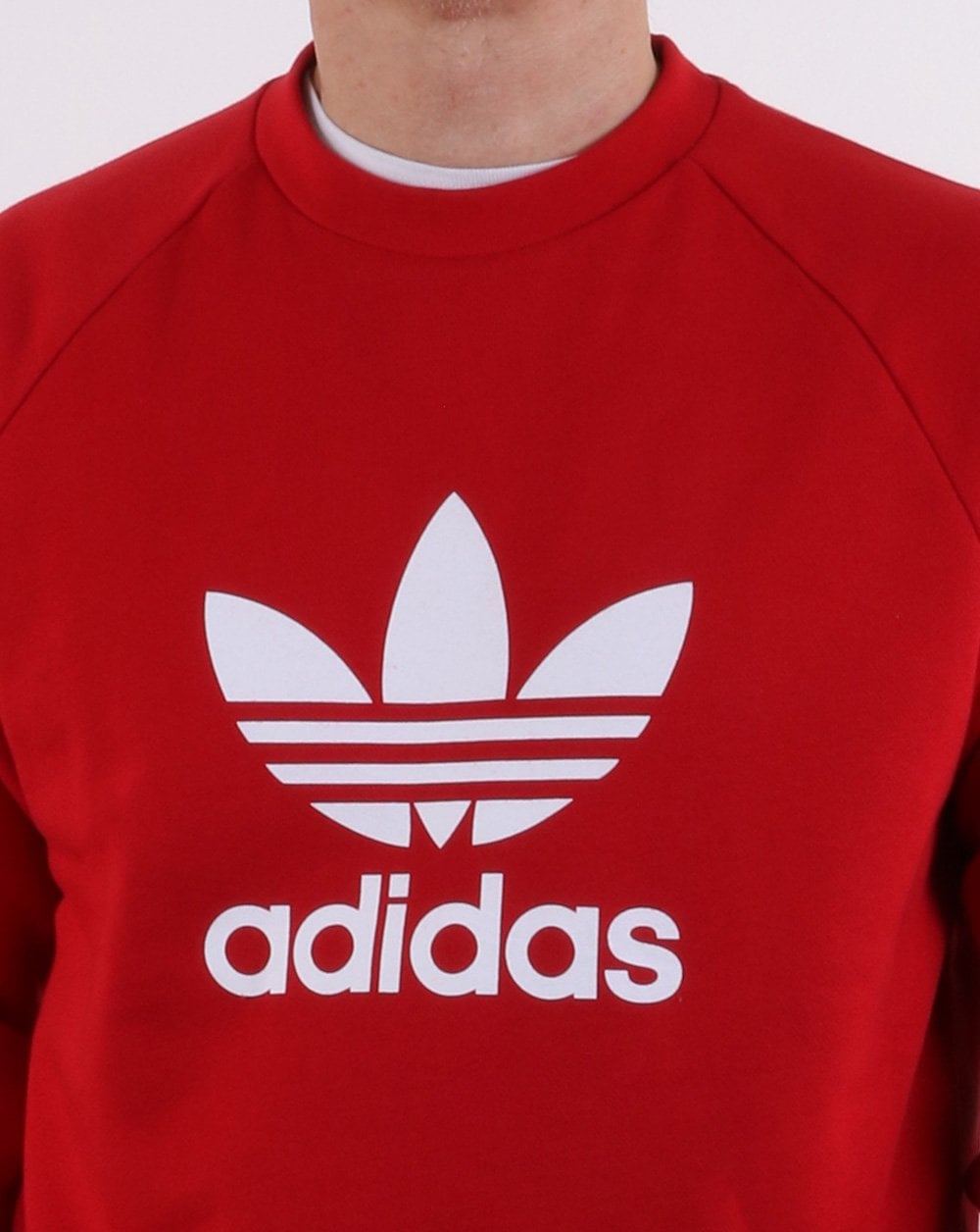 Adidas Originals Trefoil Crew Sweatshirt Power Rot