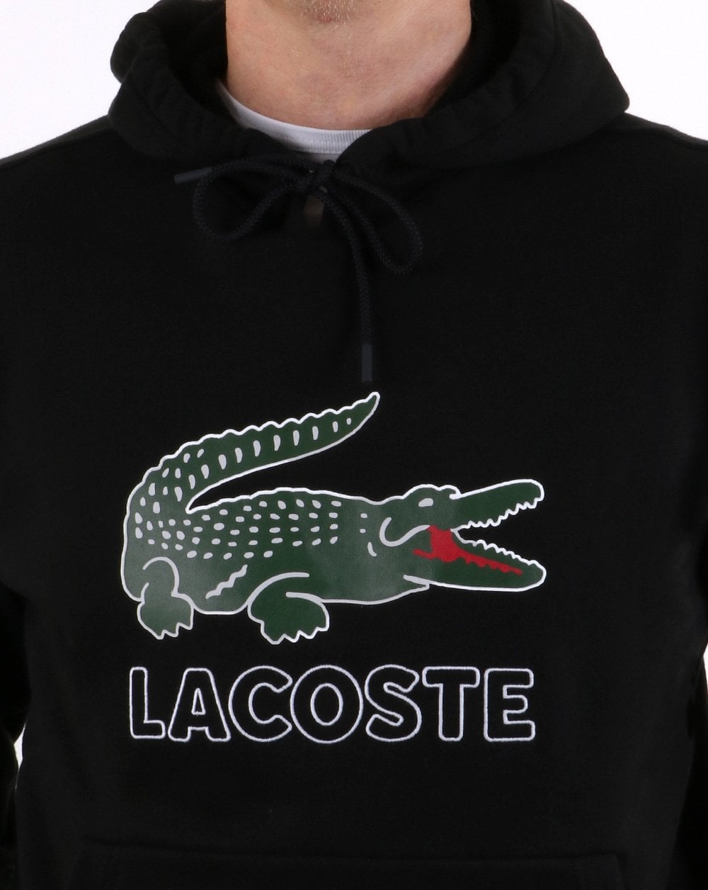 Lacoste Hooded Logo Sweatshirt Black