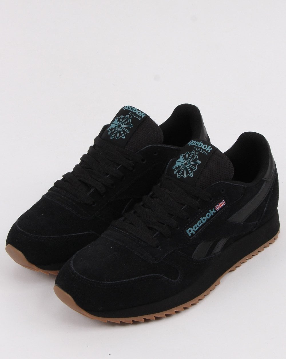 Reebok Classic Leder-Sneaker Schwarz/Mineral Mist