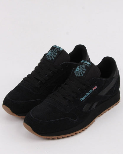 Reebok Classic Leder-Sneaker Schwarz/Mineral Mist