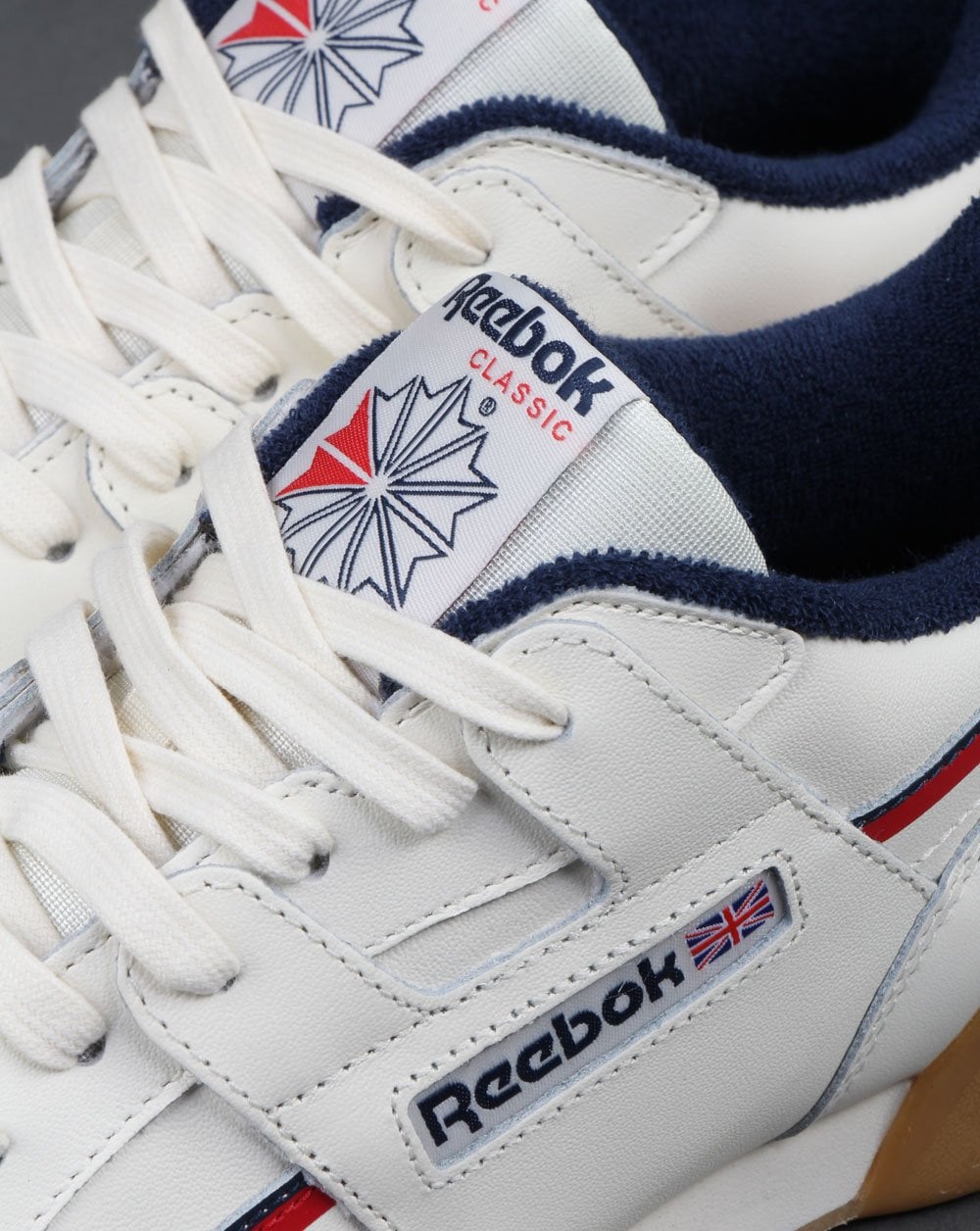 Reebok Workout Plus Classic Sneakers Weiß/Marineblau/Rot