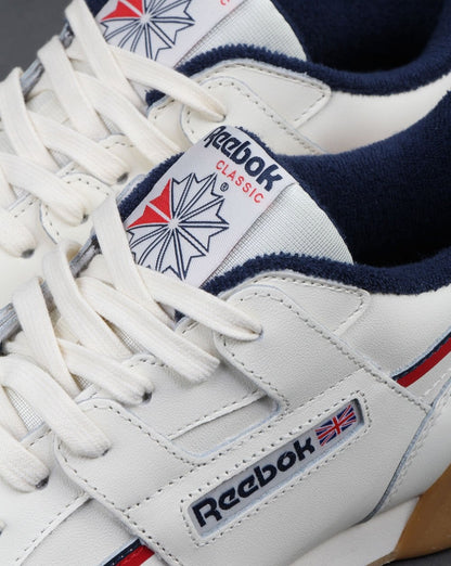 Reebok Workout Plus Classic Sneakers Weiß/Marineblau/Rot