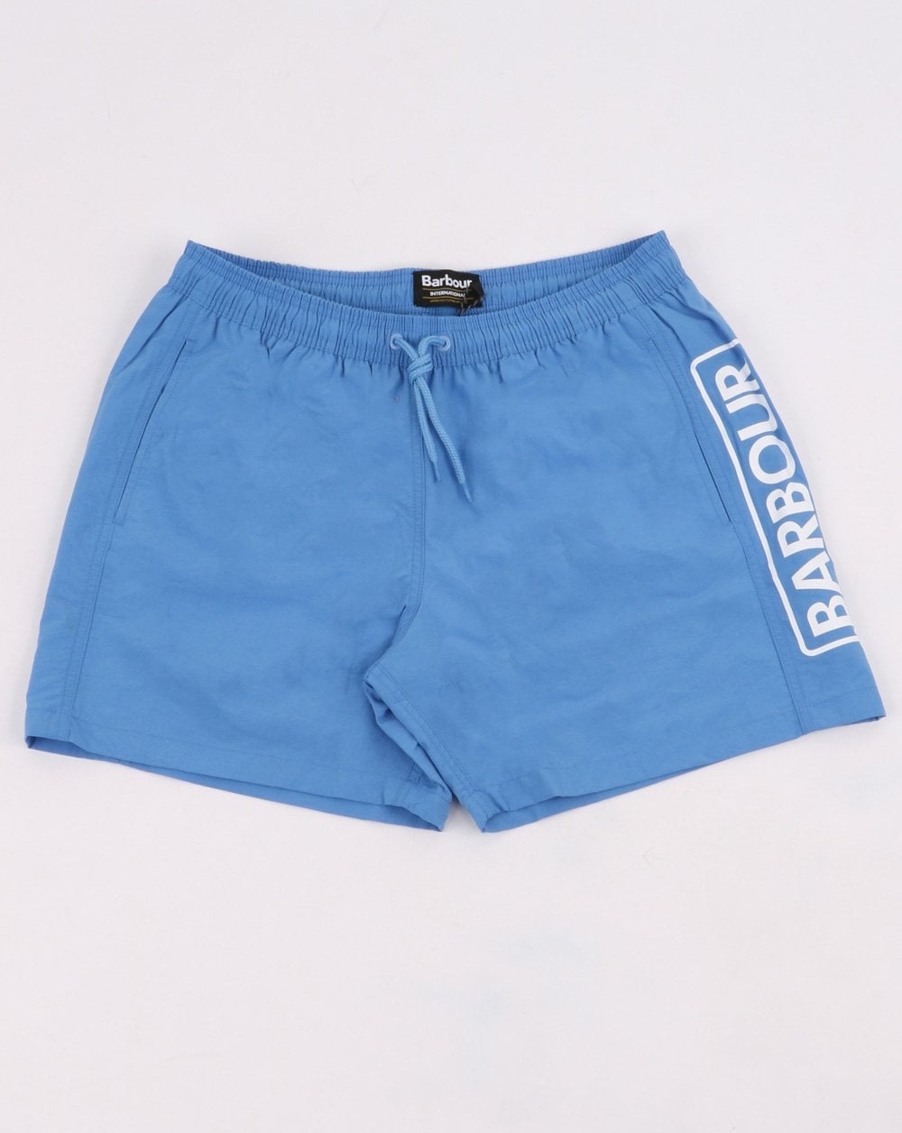 Barbour Badeshorts mit großem Logo, Blau