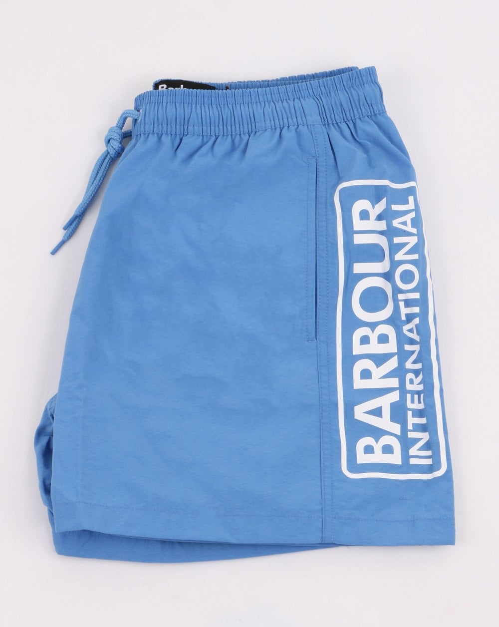Barbour Badeshorts mit großem Logo, Blau