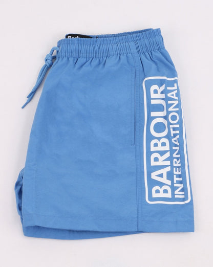 Barbour Badeshorts mit großem Logo, Blau