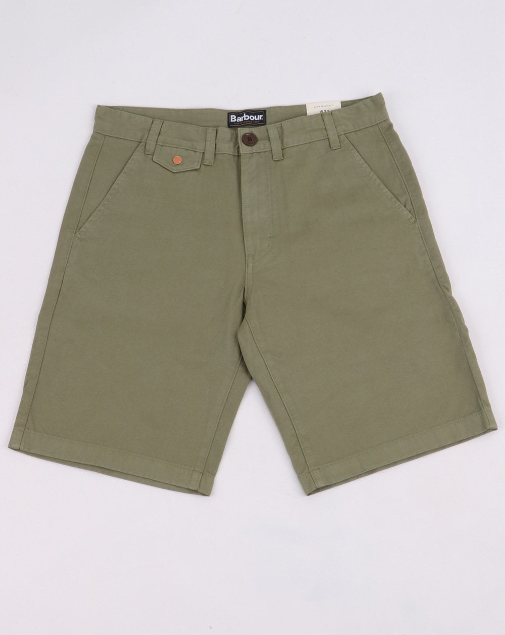 Barbour Neuston Twill-Shorts Olivgrün