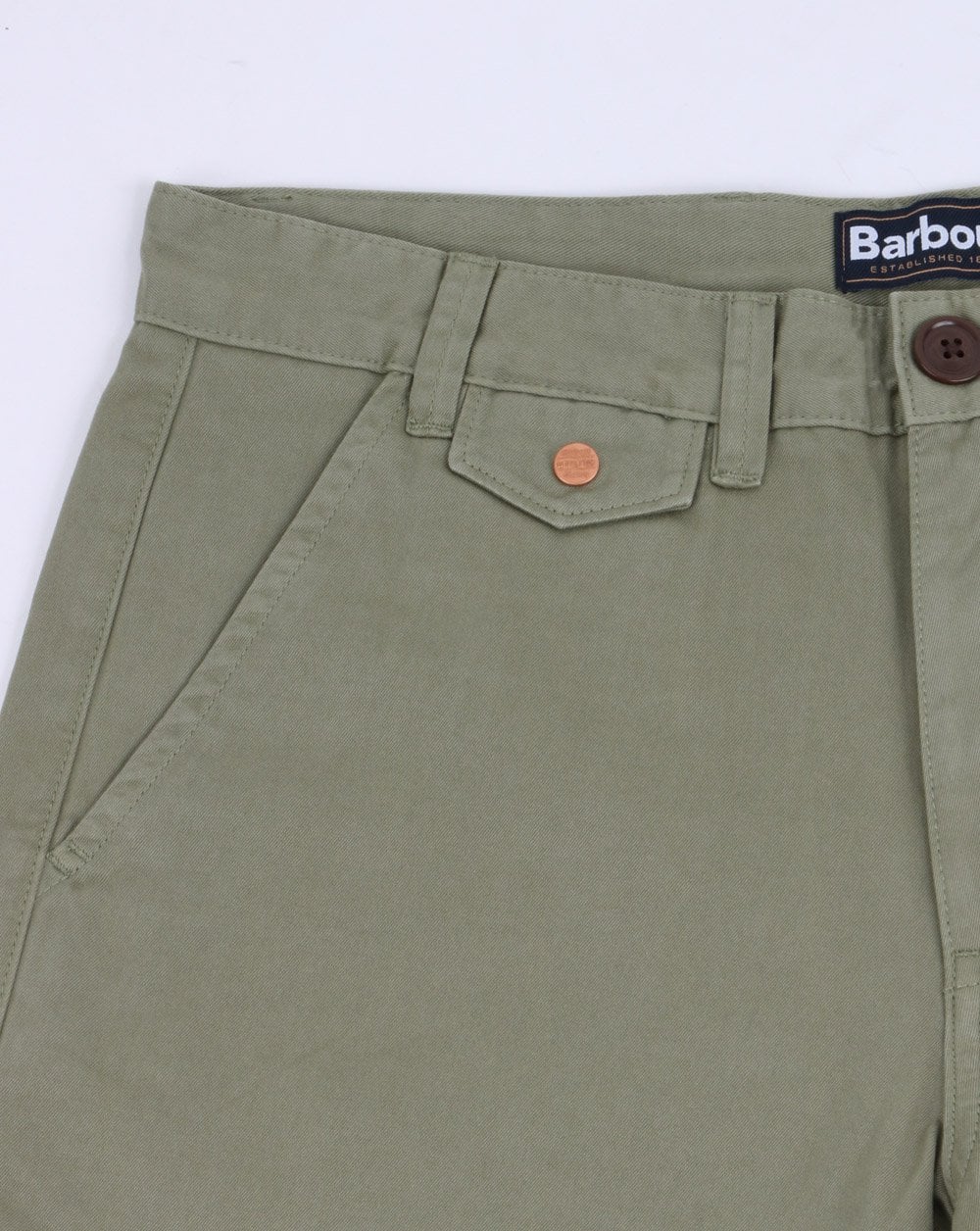 Barbour Neuston Twill Shorts Olive