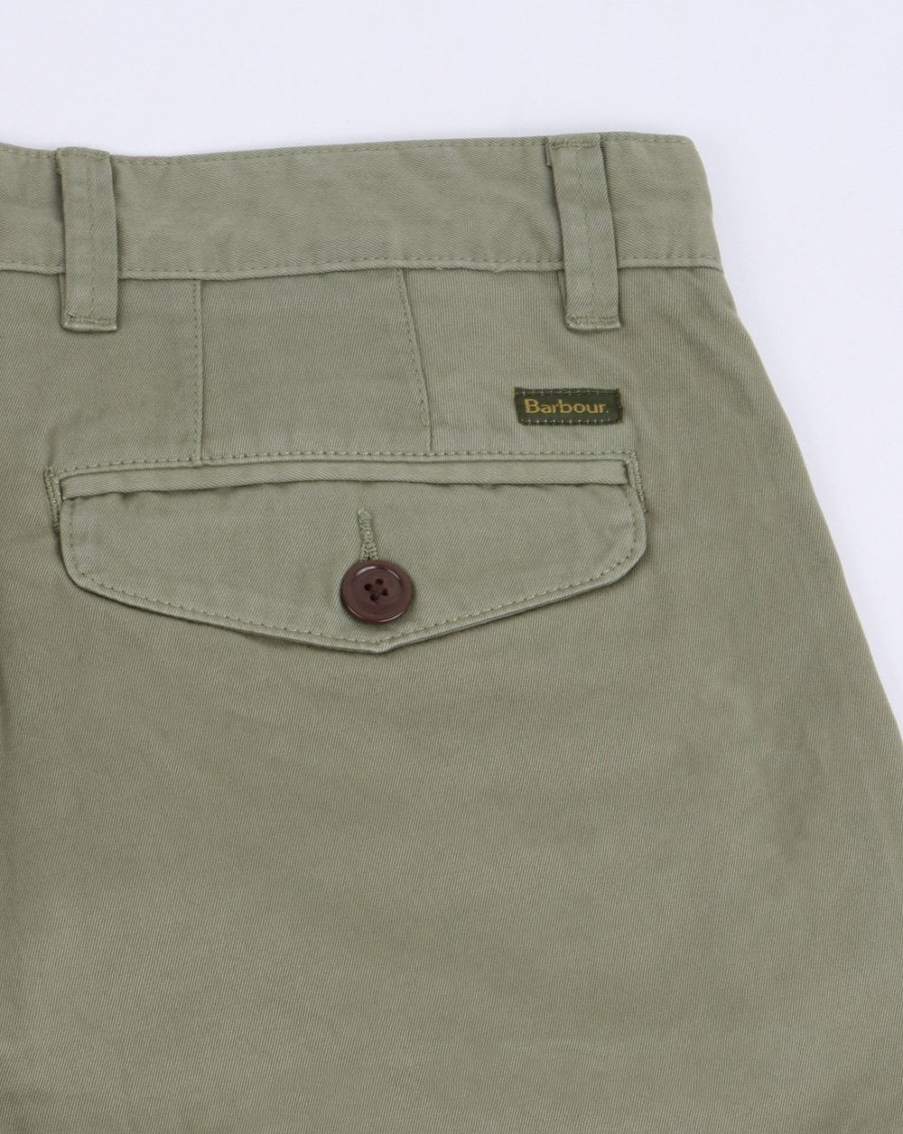 Barbour Neuston Twill-Shorts Olivgrün